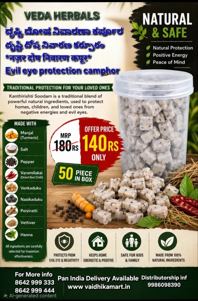 Dusti Dosha nivaran Camphor, ದುಷ್ಟಿ ದೋಷ ನಿವಾರಣಾ ಕರ್ಪೂರ, Kanthisti Soodam Karpoora , Kandusti Camphor,Dusti Dosha nivaran karpoora, Kannu Dusti Dosha nivaran Camphor, Karpoora,