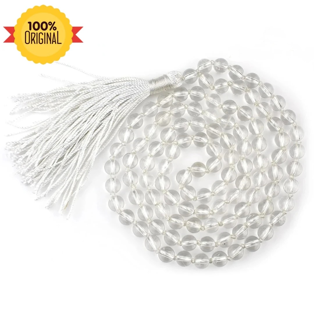 Crystal / Sphatik – Diamond Cut Mala.