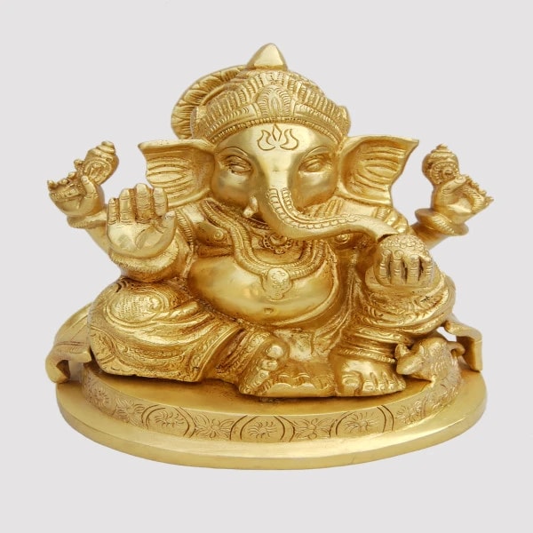 Brass Ganesh Statue ( C1259 )