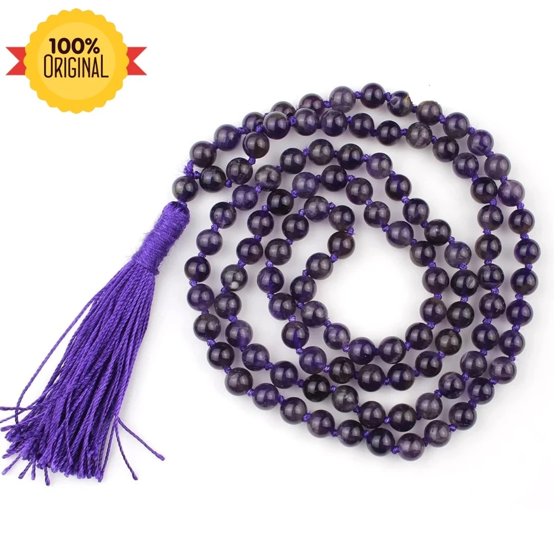 108 Amethyst Beads Japa Mala